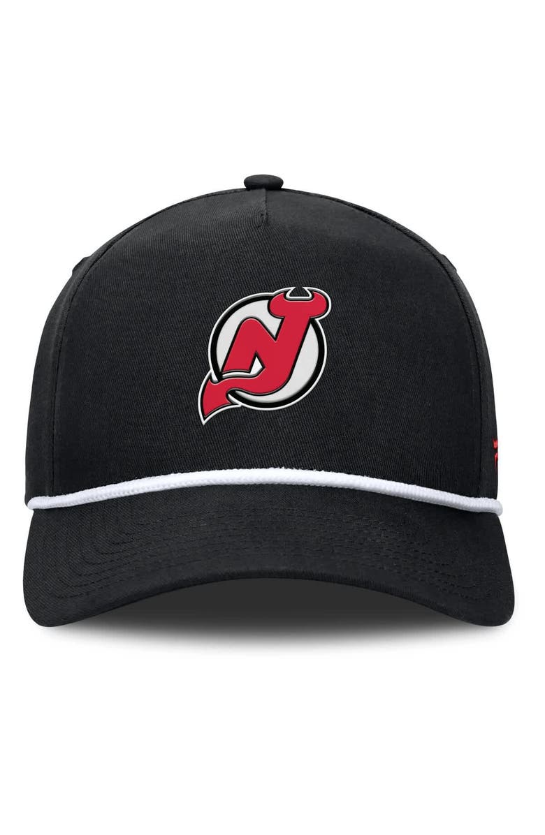 FANATICS Men's Fanatics Black New Jersey Devils Authentic Pro Rink Roper A-Frame Adjustable Hat, Alternate, color, Black