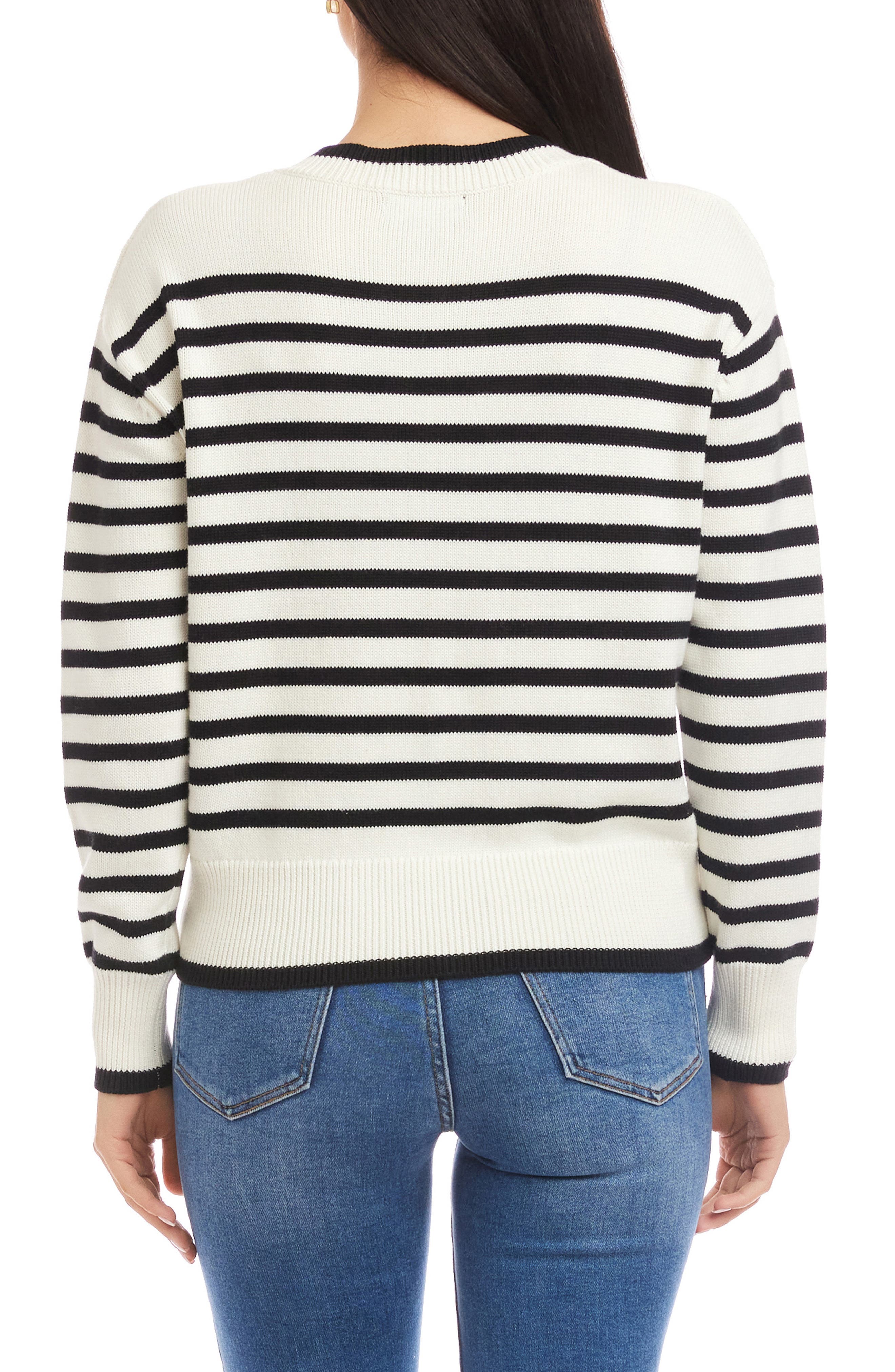 Stripe Cardigan Sweater - image 2