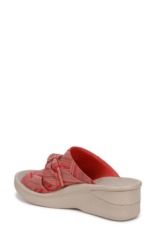 Bzees Smile Wedge Slide Sandal In Coral