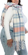 MARCUS ADLER Plaid Scarf