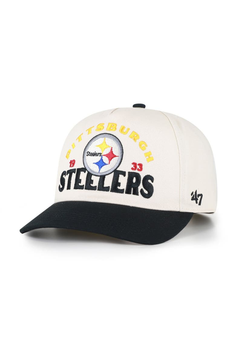 Men's '47 Natural Pittsburgh Steelers  Arcitext Hitch Adjustable Hat, Main, color, Natural