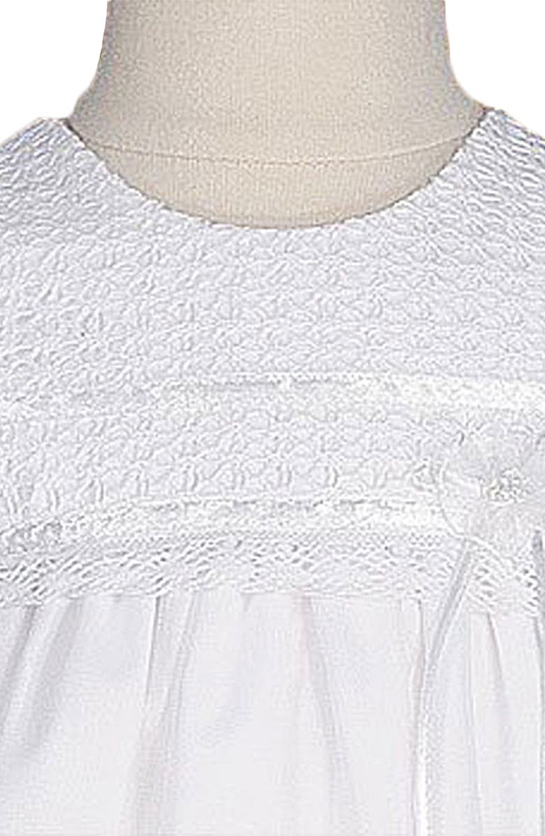 Little Things Mean a Lot Christening Gown & Hat Set, Alternate, color, White