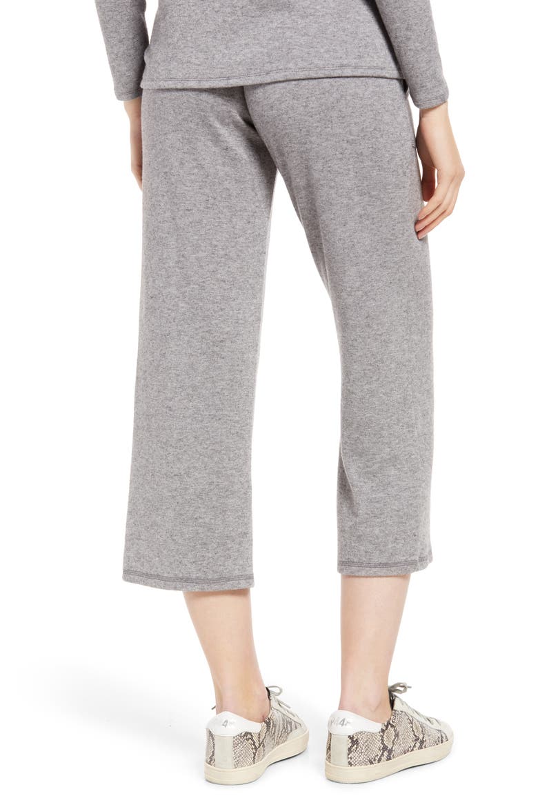 Wide Leg Crop Maternity Pants, Alternate, color, HEATHER CHARCOAL