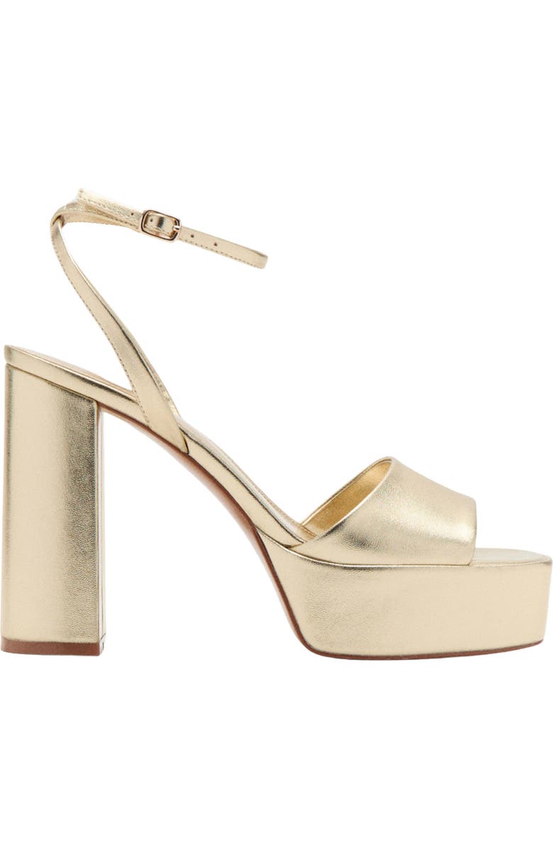 MANGO Ankle Strap Platform Sandal, Alternate, color,