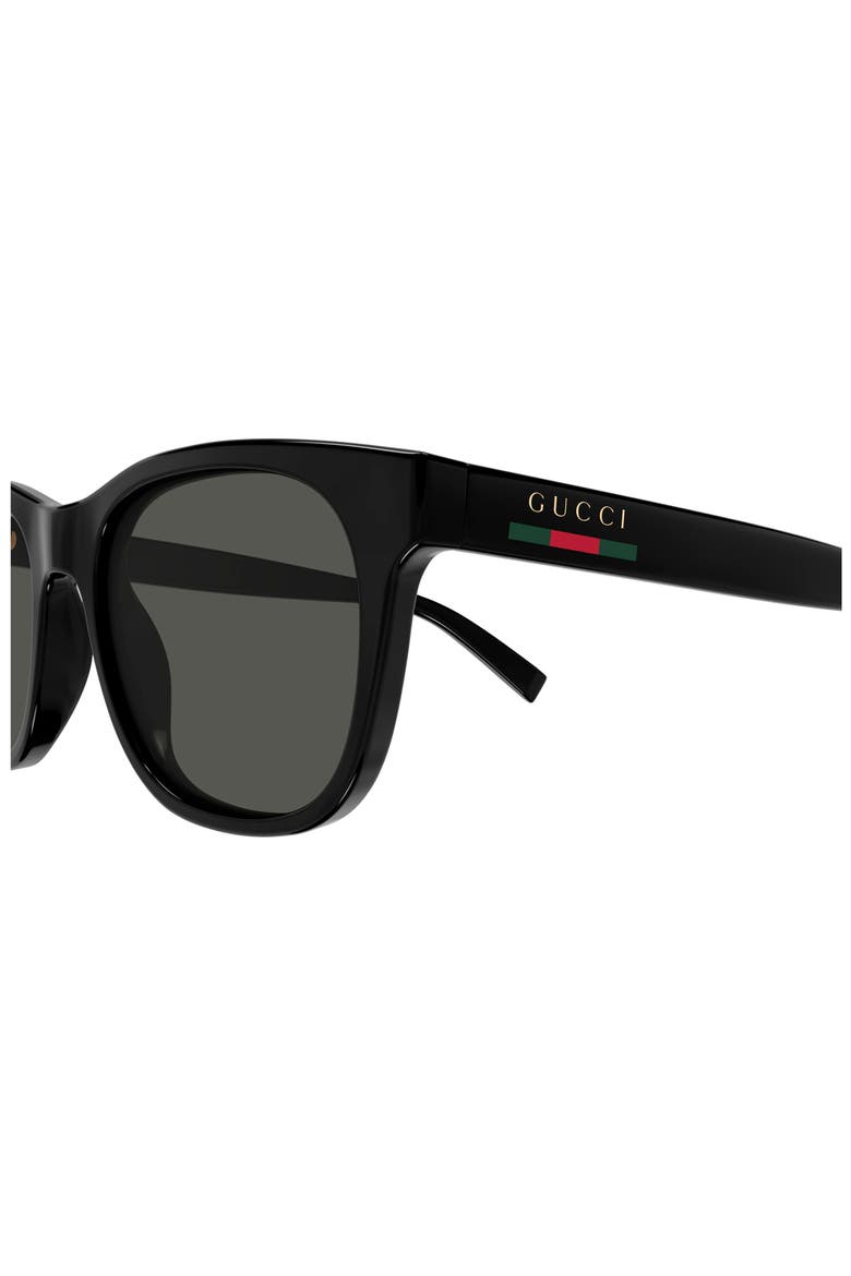 54mm Round Sunglasses, Alternate, color, BLACK