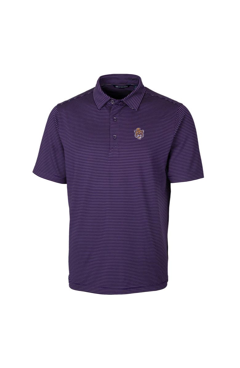 Cutter & Buck Men's Cutter & Buck Purple LSU Tigers Big & Tall Forge Pencil Stripe Stretch Polo, Alternate, color, Purple