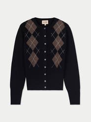 Gobi Cashmere Cashmere Argyle Cardigan