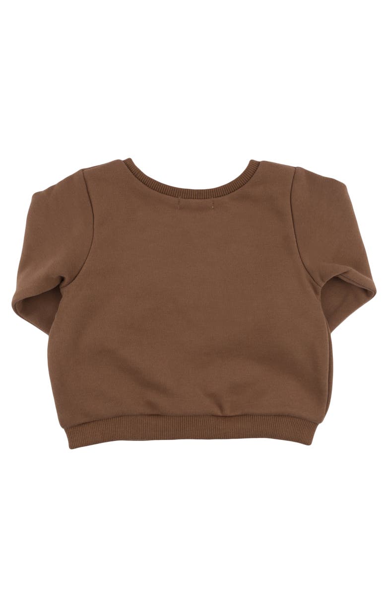 Oh baby! Brand Teddy Bear Face Applique Brooklyn Boxy- Infant, Alternate, color, Chocolate