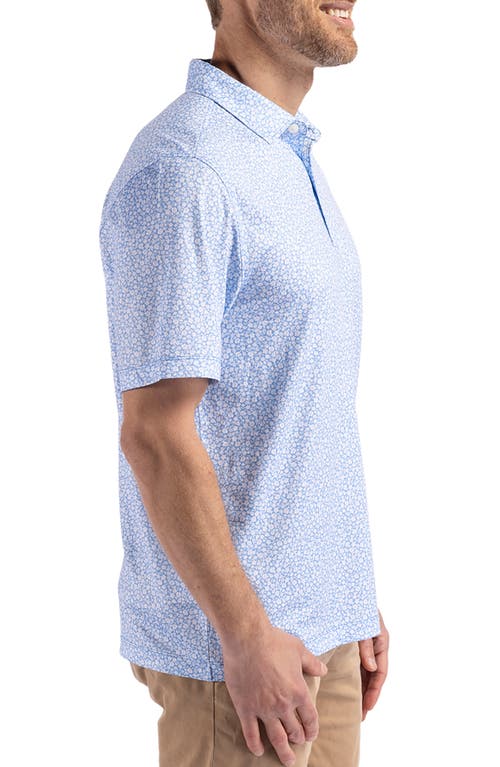 Cutter & Buck Pike Flora Print Polo In Atlas