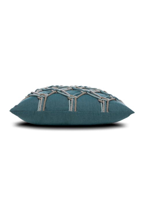 Elaine Smith Rope Hand Knotted Macrame Indoor & Outdoor Woven Accent Pillow