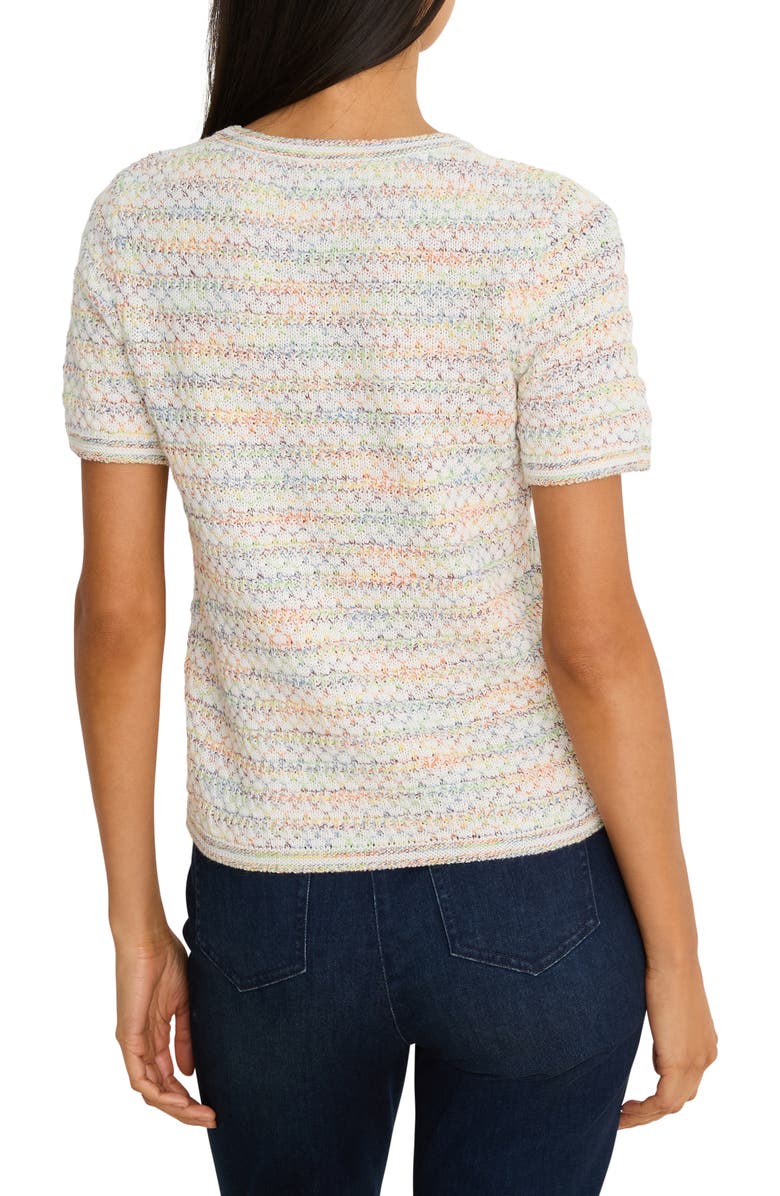 NIC+ZOE Palette Mix Cotton Blend Sweater Top, Alternate, color, Green Multi