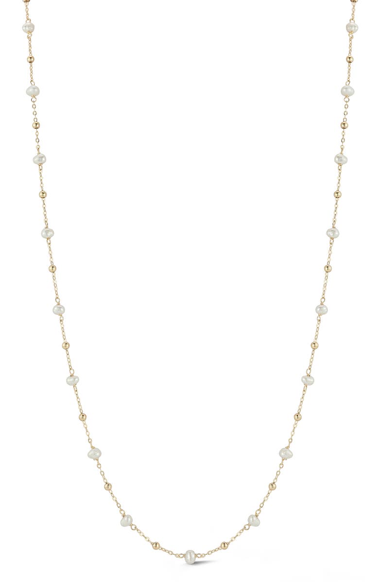 Ember Fine Jewelry 14K Gold Pearl Necklace, Main, color, 