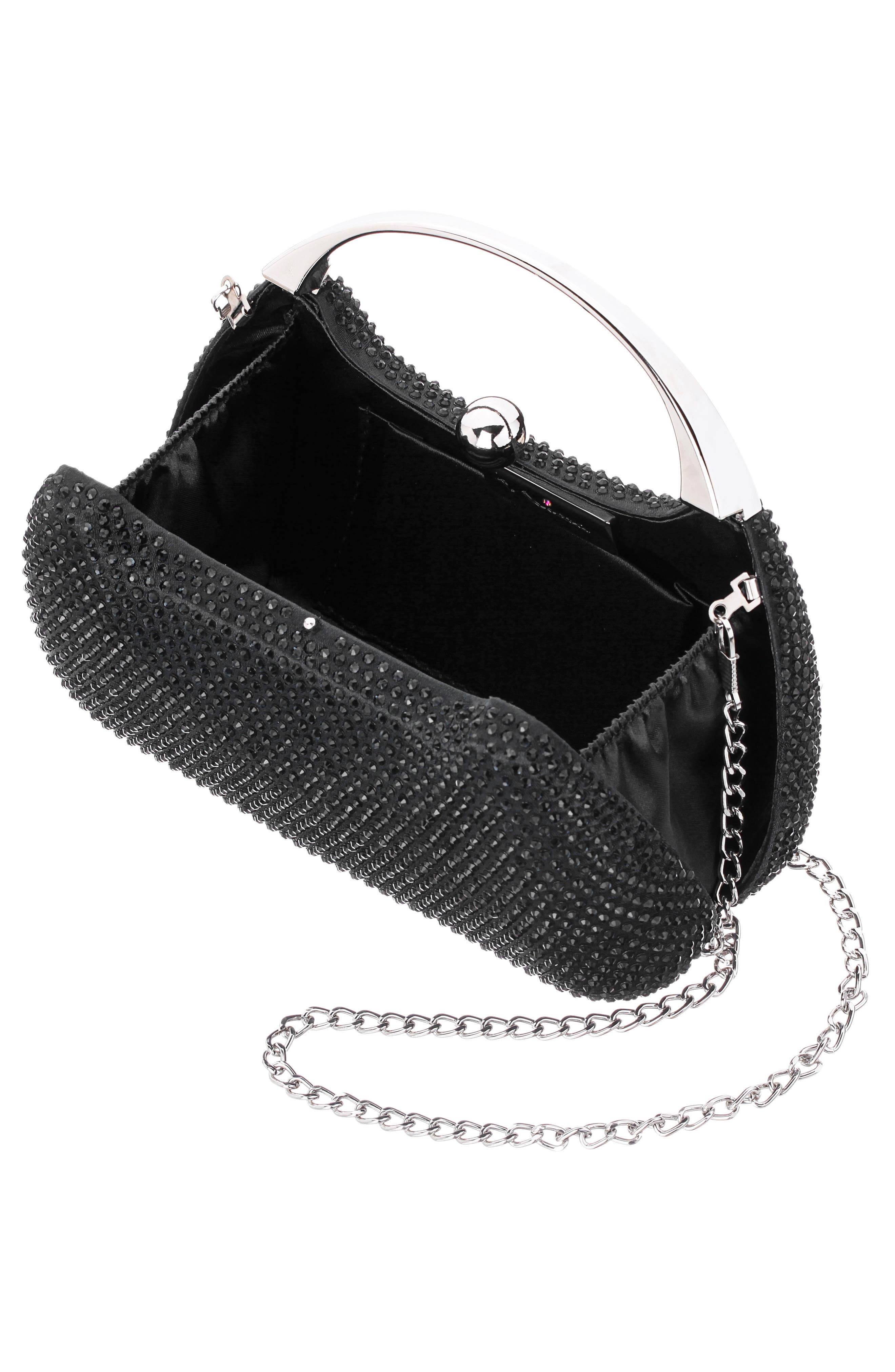 Nina Brando Clutch, Alternate, color, Black