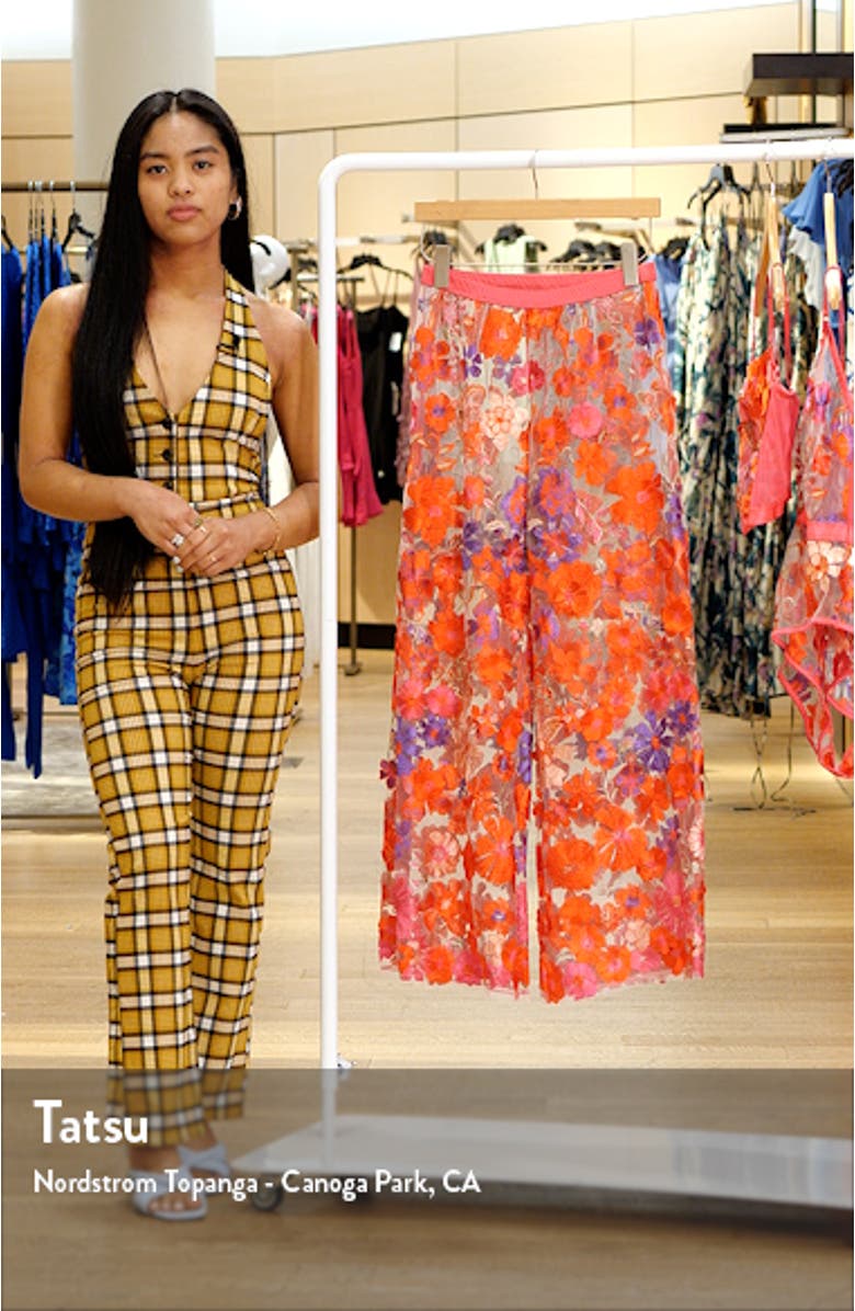 Embroidered Mesh Flare Pants, sales video thumbnail