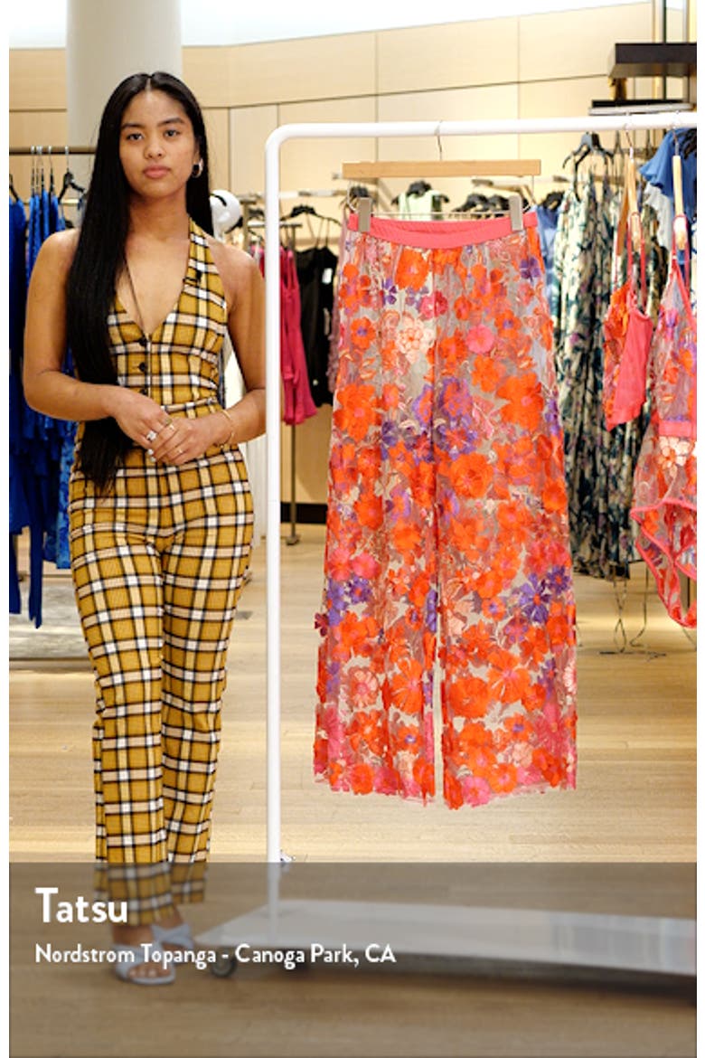 Embroidered Mesh Flare Pants video