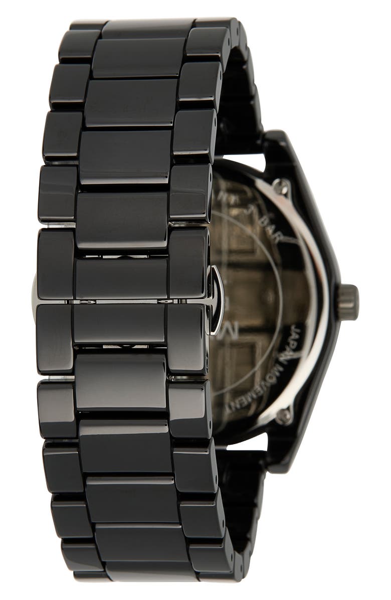 MVMT WATCHES Element Ceramic Quartz Bracelet Watch, 43mm, Alternate, color, Black