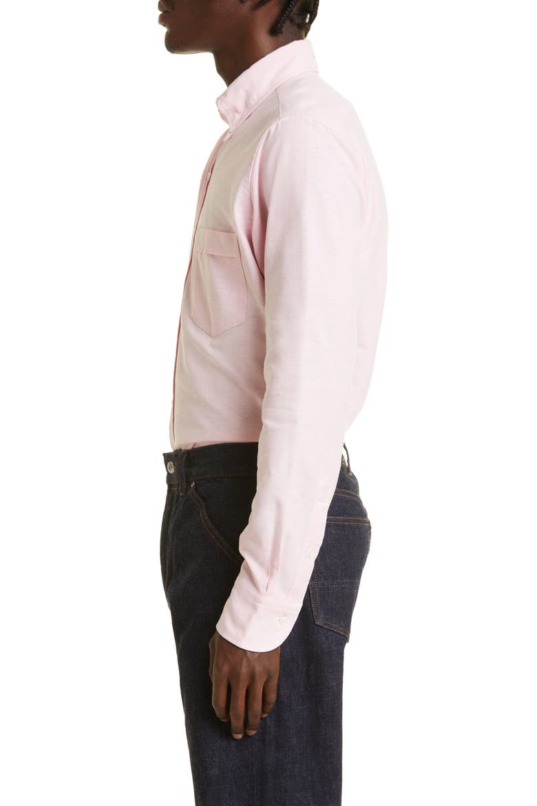 Oxford Cotton Button-Down Shirt, Alternate, color, PINK 990