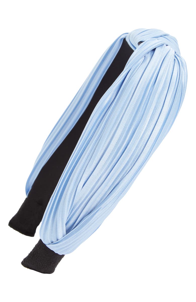 Cara Pleated Knot Headband, Main, color,