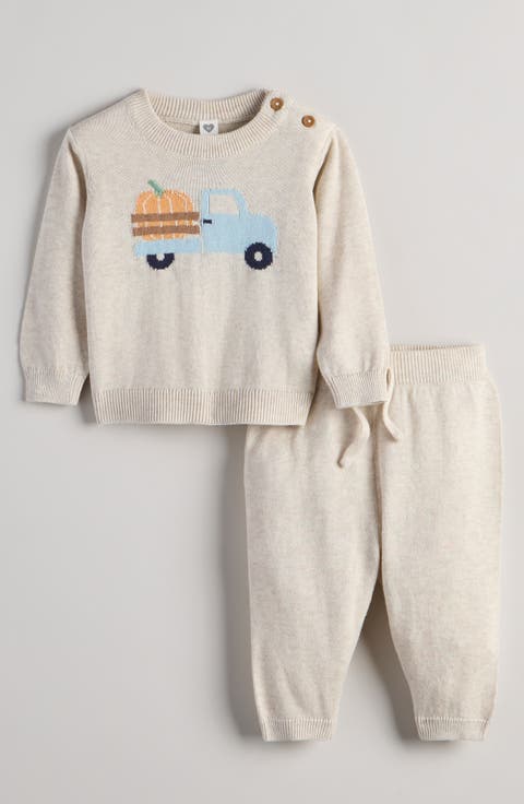 Motif Sweater & Pants Set