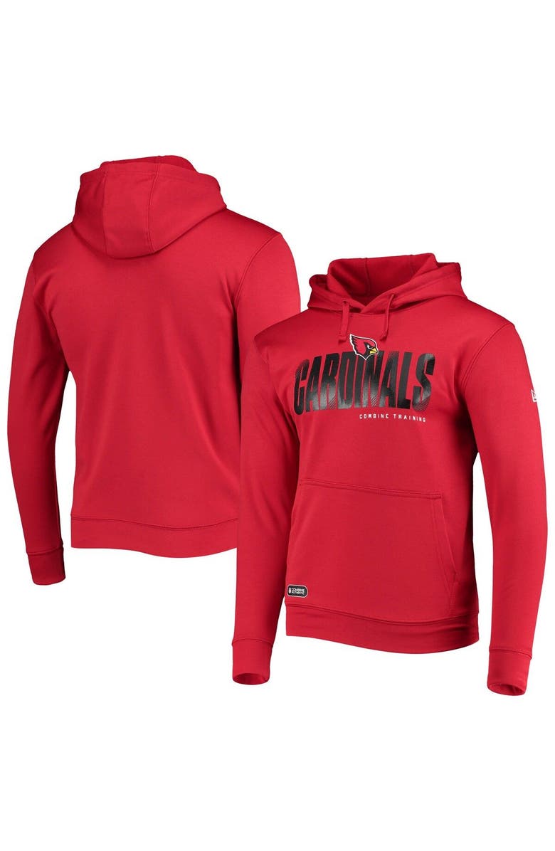 New Era Men's New Era Cardinal Arizona Cardinals Combine Authentic Hard Hash Pullover Hoodie, Main, color, Cardinal