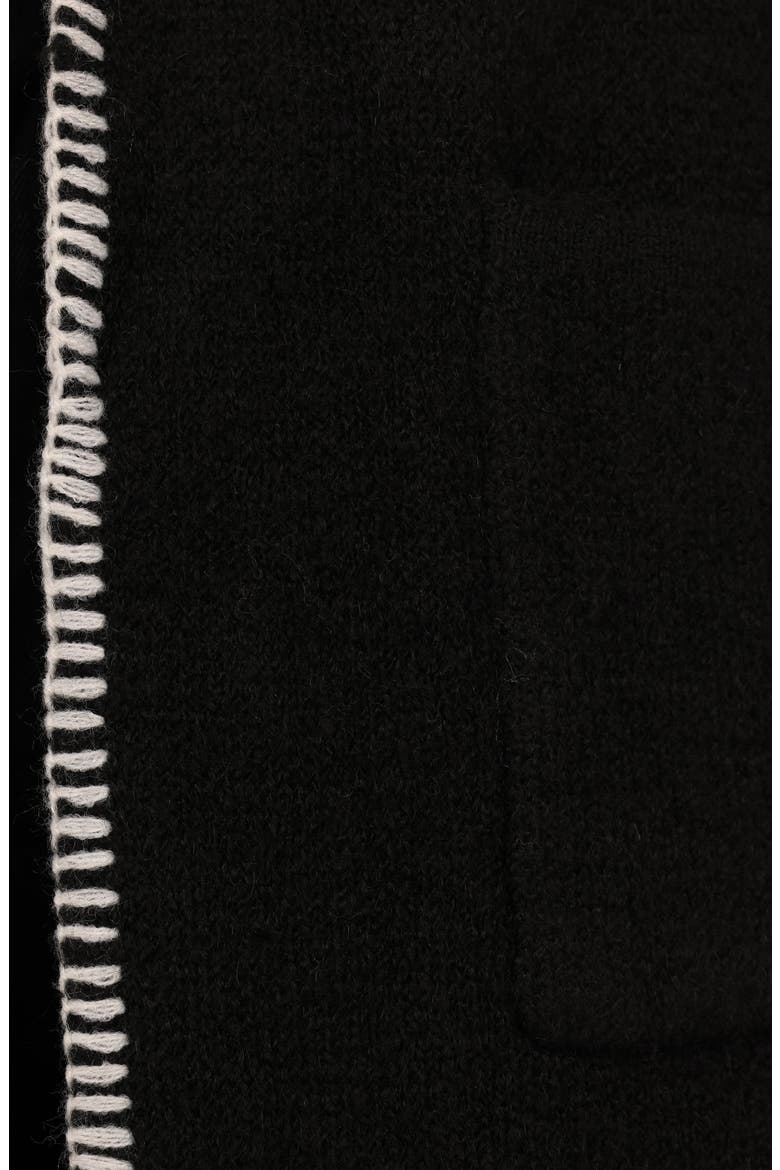 Oaklynn Whipstitched Sweater Coat, Alternate, color, BLACK