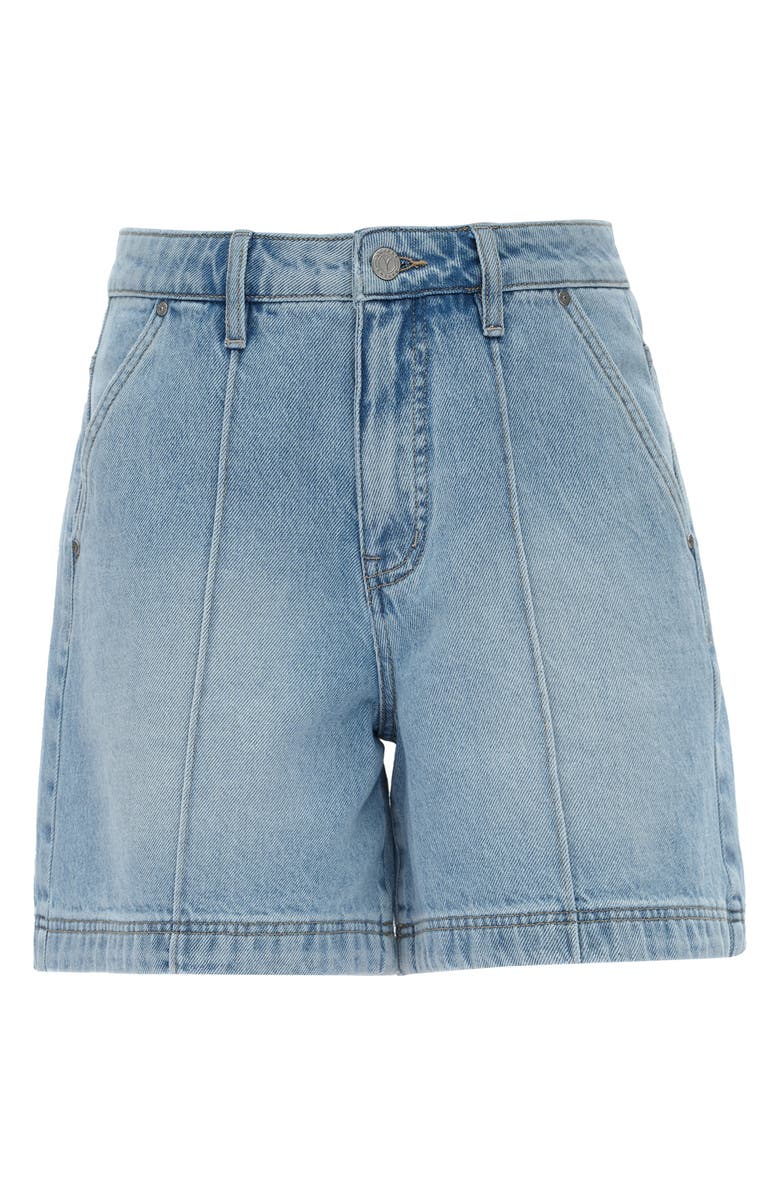 Bayeas Seamed Mid Rise Denim Bermuda Shorts, Alternate, color, Light Blue