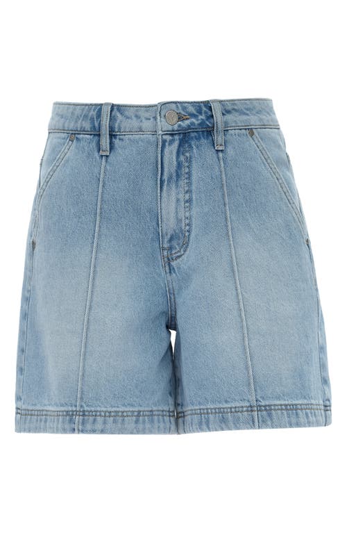 Bayeas Seamed Mid Rise Denim Bermuda Shorts In Blue