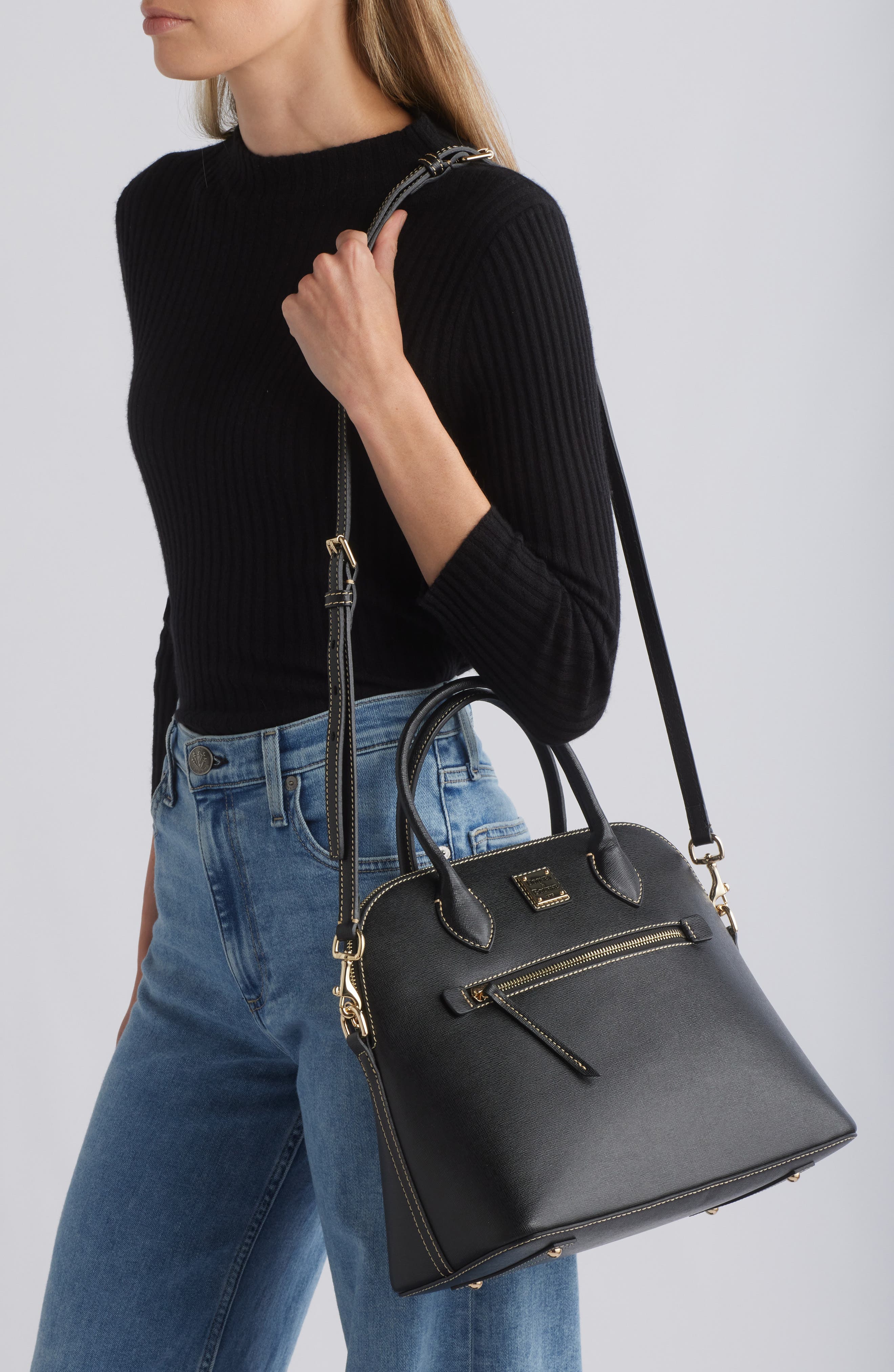 Dooney & Bourke Large Domed Satchel, Alternate, color, 