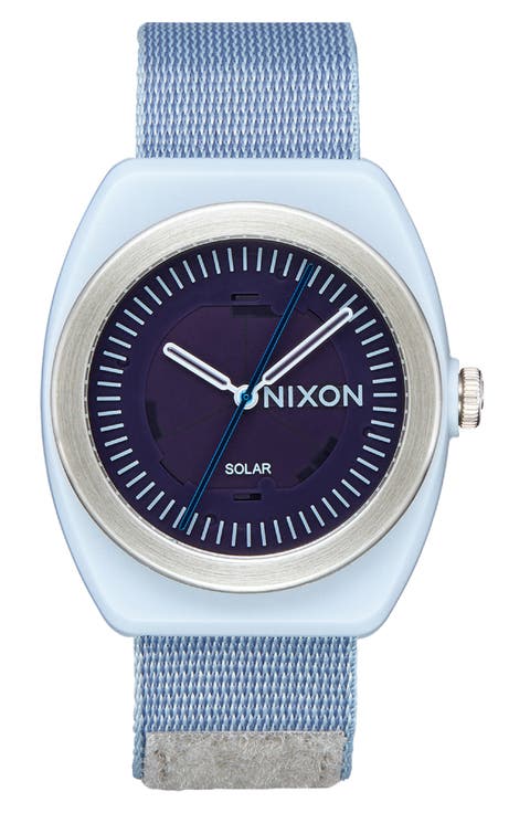 Light-Wave Solar Nylon Strap Watch, 36mm