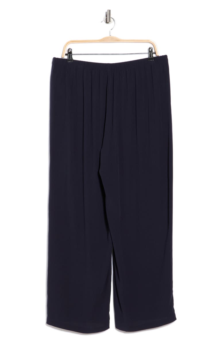 Eileen Fisher Straight Leg Silk Ankle Pants, Alternate, color, Ink