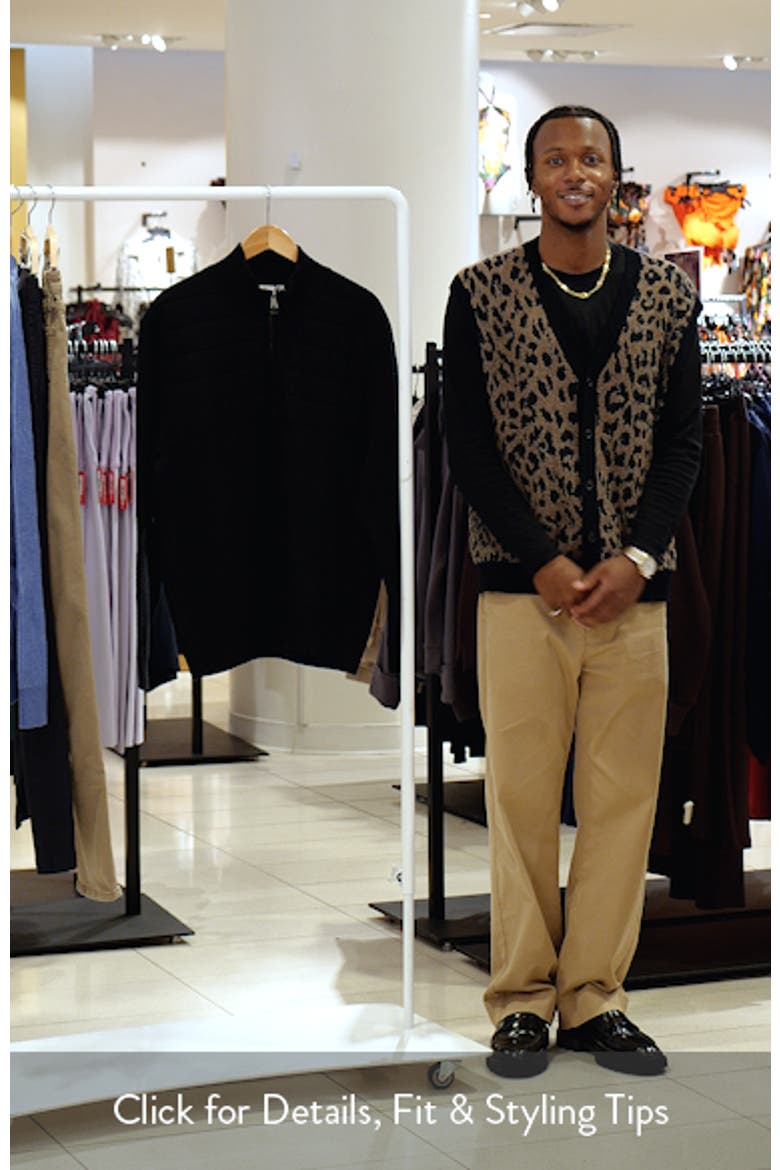 Merino Wool Quarter Zip Polo Sweater video