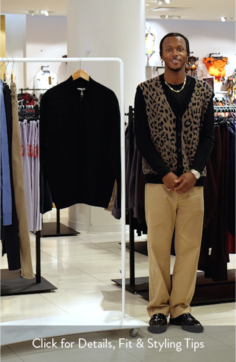 Merino Wool Quarter Zip Polo Sweater, sales video thumbnail