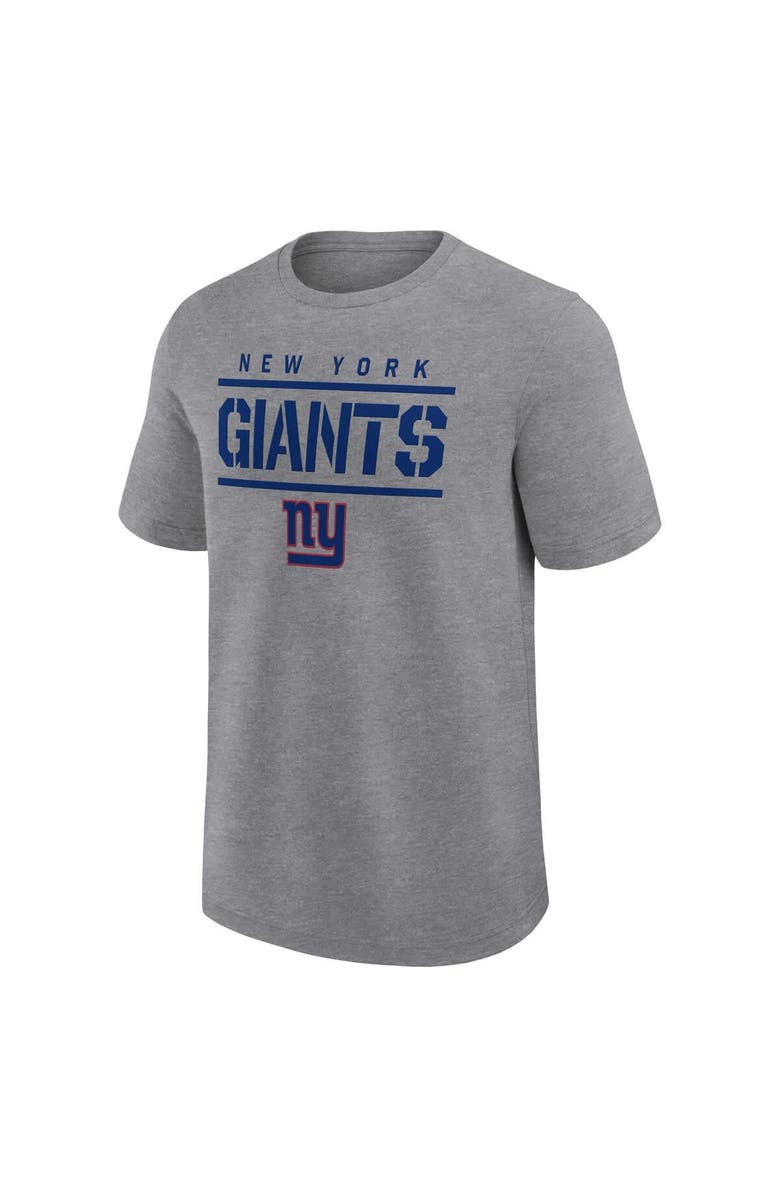 FANATICS Men's Fanatics Heather Gray New York Giants Big & Tall Top Notch T-Shirt, Alternate, color, 