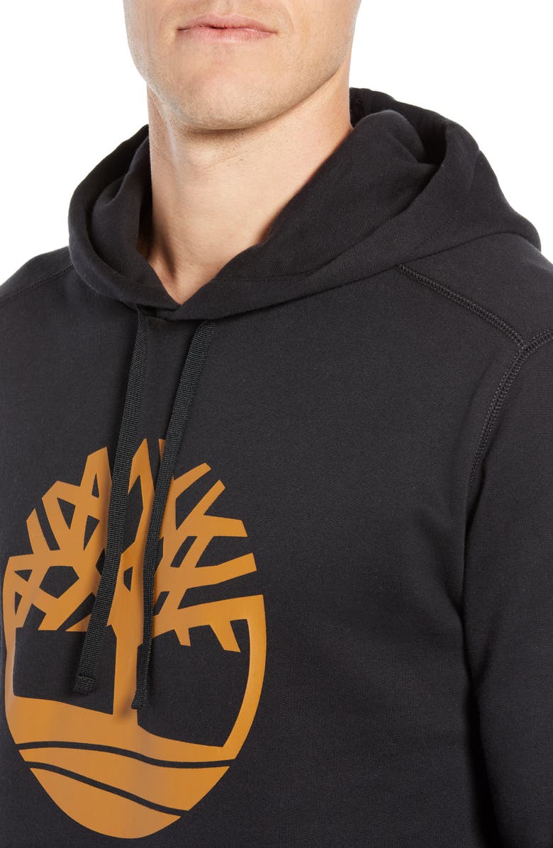 Timberland Logo Hoodie Sweatshirt, Alternate, color, 