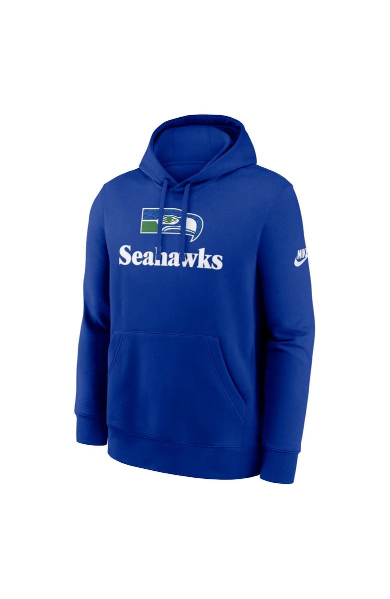 Nike Men's Nike Royal Seattle Seahawks Best Season Rewind Club Pullover Hoodie, Alternate, color, Royal