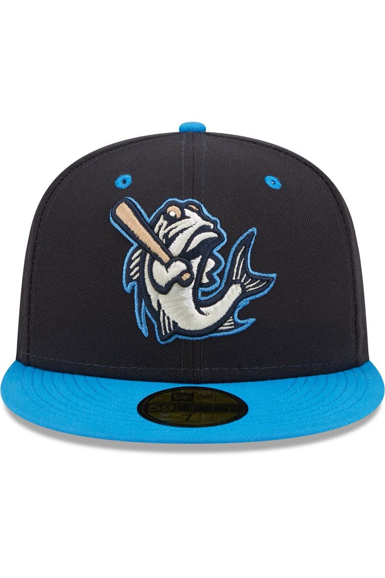 Men's New Era Navy Tampa Tarpons Authentic Collection Road 59FIFTY Fitted Hat, Alternate, color, Navy