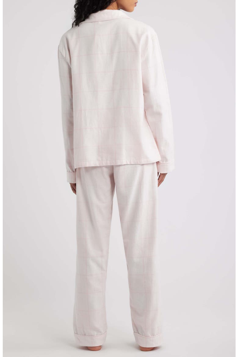 Classic Brushed Cotton Flannel Pajamas, Alternate, color, PINK