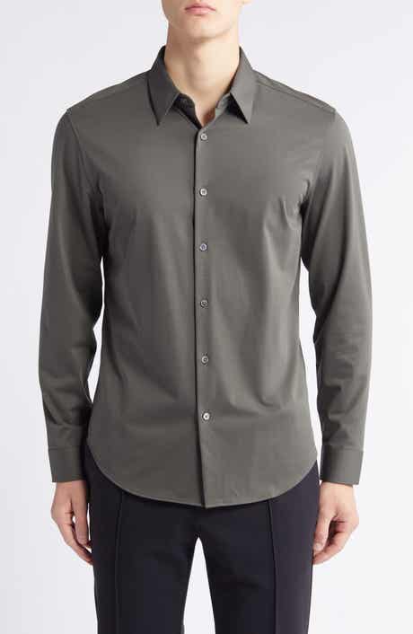 Theory Sylvain ND Structure Knit Button-Up Shirt