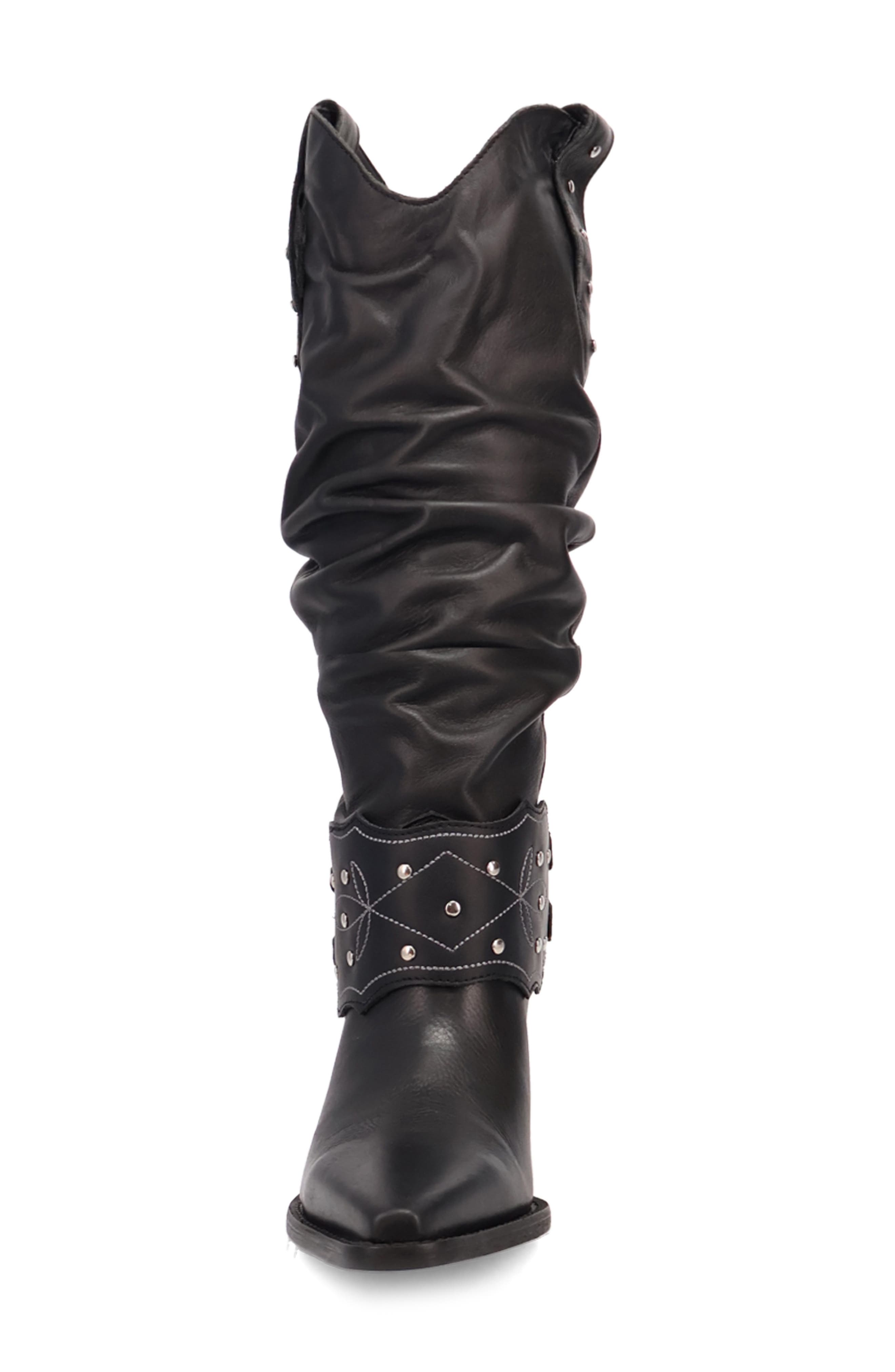 Dingo Grit n' Grace Pointed Toe Western Boot, Alternate, color, Black