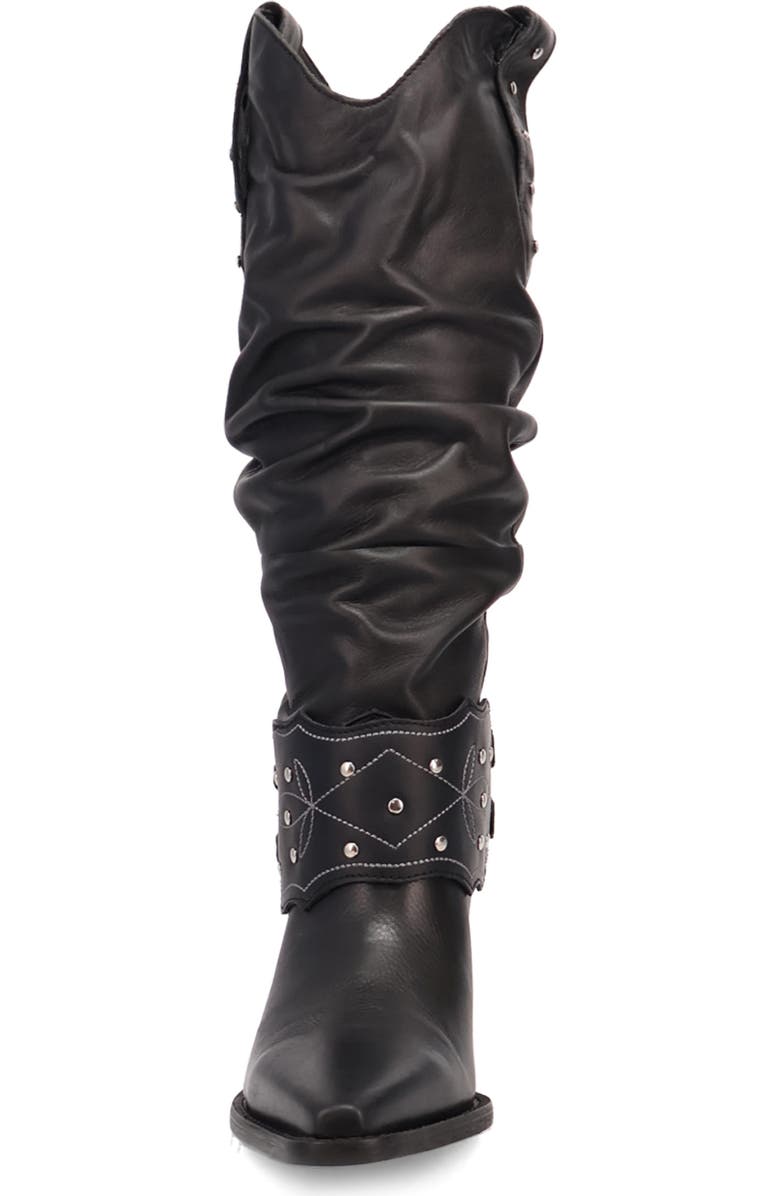 Dingo Grit n' Grace Pointed Toe Western Boot, Alternate, color, Black
