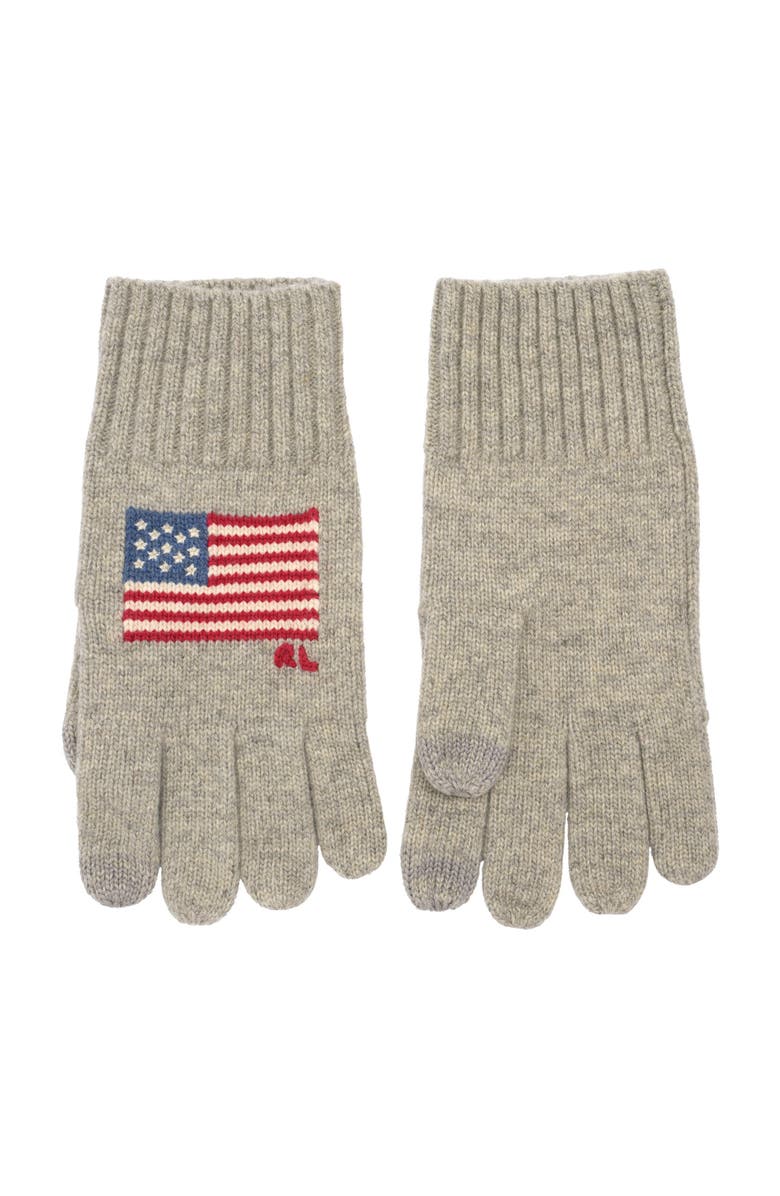 Polo Ralph Lauren Rl Flag Glove, Alternate, color, Andover Heather