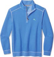 Tommy Bahama Montego Bay Textured Cotton & Lyocell Half Zip Pullover
