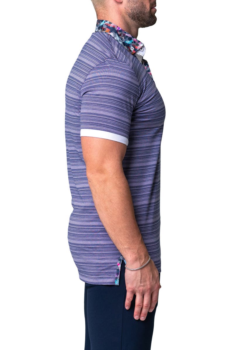 Maceoo Mozartbayu Purple Short Sleeve Cotton Polo, Alternate, color, Purple