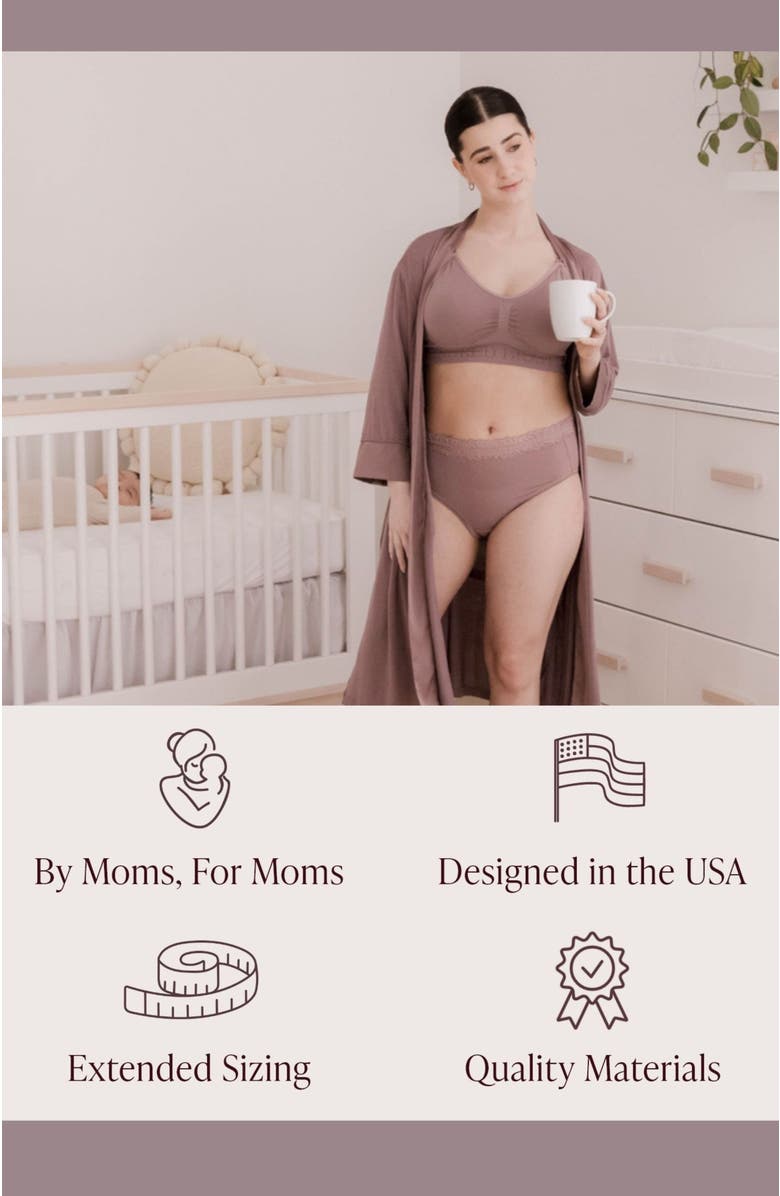Kindred Bravely High-Waisted Postpartum Underwear Pack, Alternate, color, Dusty Hues