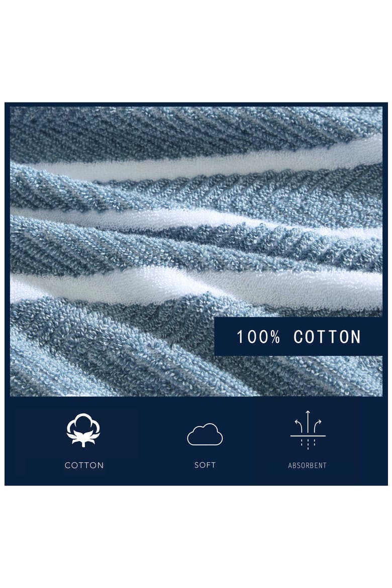 6-Piece Cotton Towel Set, Alternate, color, DARK BLUE