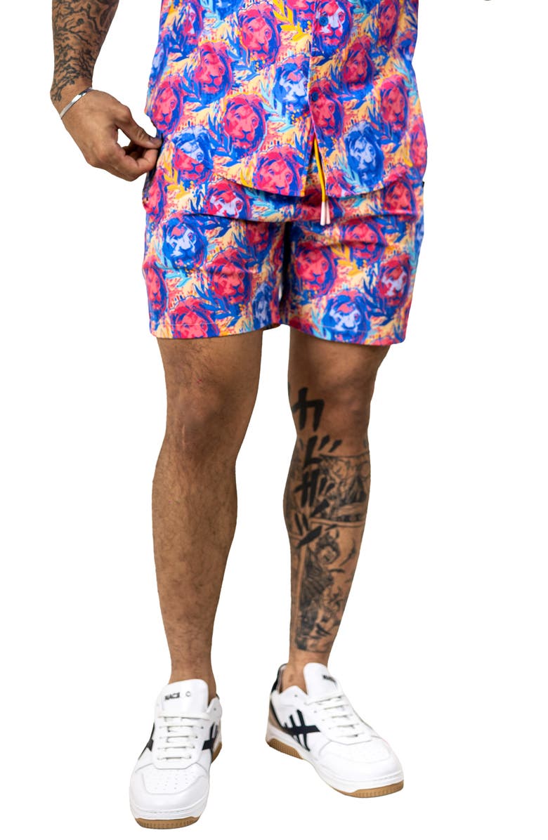 Maceoo Swim Marthyr Print Swim Trunks, Alternate, color,