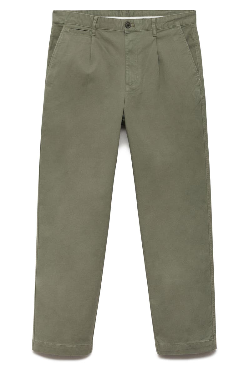 Regular Fit Pleated Stretch Cotton Dress Pants, Main, color, PASTEL GREEN