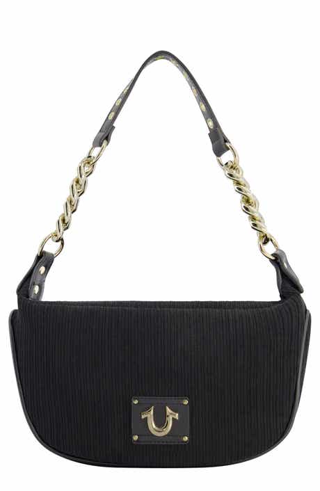 True Religion Brand Jeans Corduroy Chain Shoulder Bag