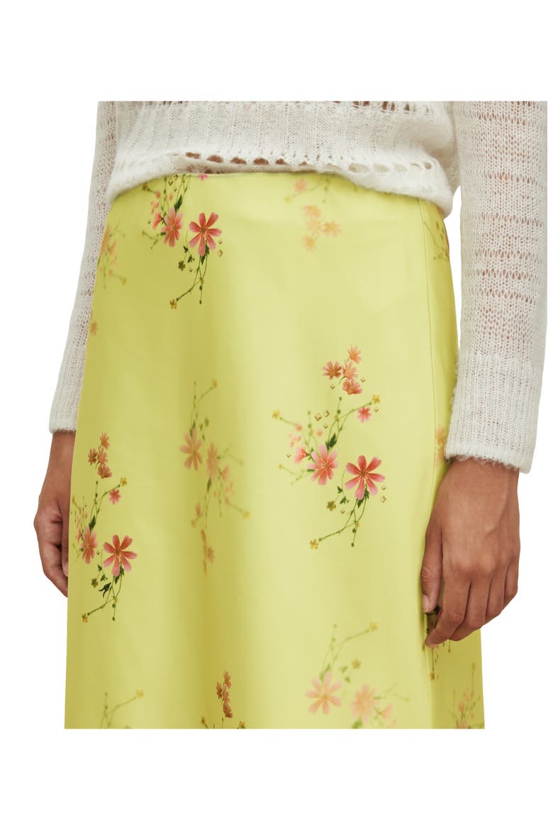 Raya Solanio Midi Skirt, Alternate, color, CHARTREUSE YELLOW