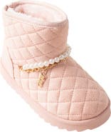 bebe Kids' Cozy Quilted Faux Fur Lined Boot